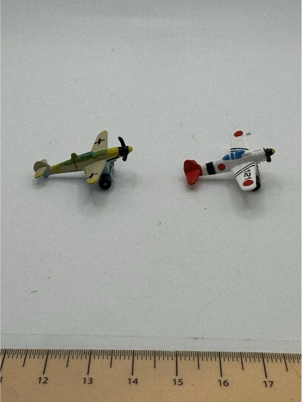2 1987 Galoob Micro Machine Flighter Jets - Japanese A6M & Messerschmitt Bf-109